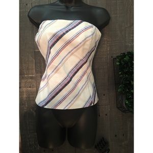 White House Black Market Striped Bustier
